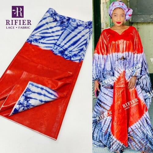 Red Latest Style!!! Printed Bazin Riche Fabric For Men Or Women Daily Clothing Shiny Basin Riche Brocade Soft Lace Materials