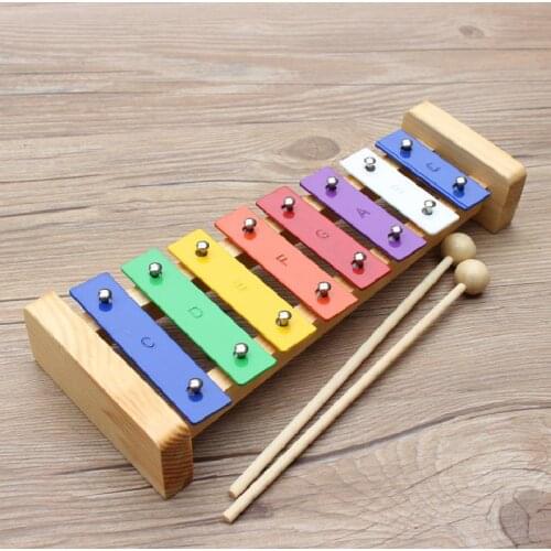 2021 New Toy Xylophone Montessori Educational Toy Wooden Eight-notes Frame Style Xylophone Children Kids Baby Musical Funny Toys
