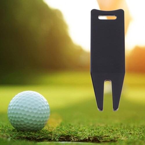 Portable Golf Divot Repair Tool Fork Ball Marker Pitch Cleaner for Outdoor Marker Pitch Cleaner