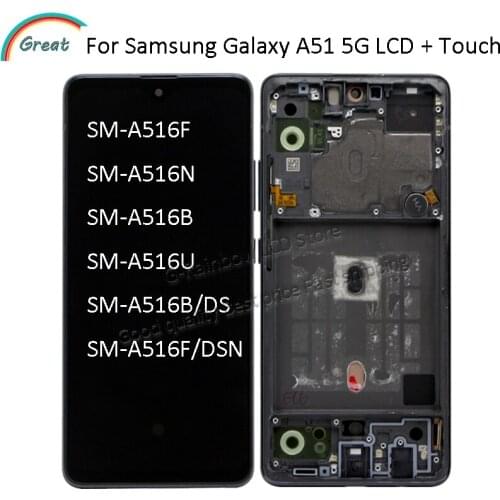 OLED For Samsung Galaxy A516 LCD Touch Panel Sensor Screen Digitizer Assembly For Samsung A51 5G LCD A516F A516F/DS A516FD
