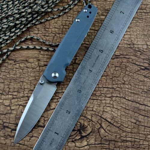 Y-START 485 Axis Folding Knife Stainless Steel Blade Brass Washer G10 Handle EDC Tactical Survival Pocket Knives