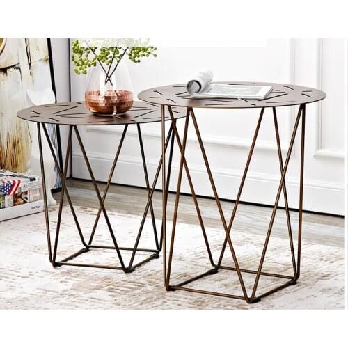 Sofa corner a few Locke creative furniture fashion side table modern minimalist wrought iron small round coffee table