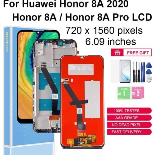 For Huawei Honor 8A Pro LCD Display Touch Screen For Honor 8A 2020 LCD Assembly Replacement Parts JAT-L09 JAT-L29 With Frame