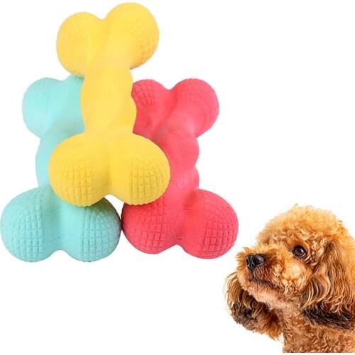 2Pcs Pet Dog Scented Bone Shape Bite-resistant Teeth Care Puppy Play Chew Toy