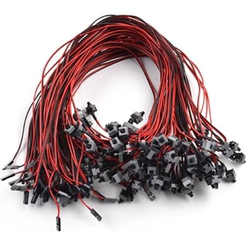 50Pcs/Lot I/O Reset Power Cable Desktop Computer PC Case POWER Button SW Switch Power Cable Re-Starting Switch Cable