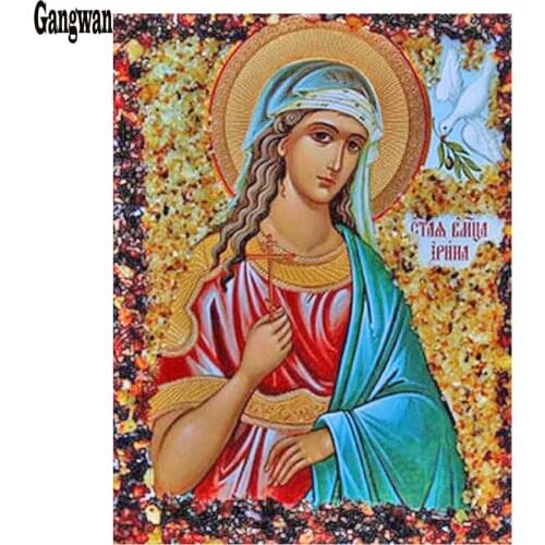 Diamond Mosaic Madonna Full Drill Square Icon Religion Diamond Painting Virgin Mary Rhinestone Embroidery With Diamonds decor