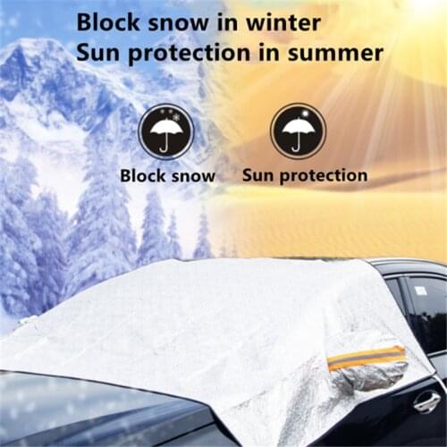 Car Windshield Sun Shade Thickened Snow Block Anti-Wind Ice Forest Sun Rain Snow Dust Protection Window Protectors Cover