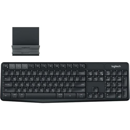 Logitech K375S Portable 104 Keys Bluetooth 2.4GHz USB Wireless Dual Mode Keyboard for Laptop Notebook PC with Universal Stand