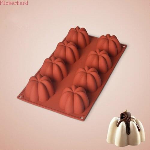 DIY Silicone Cake Mold 8 -hole Flower Mold Bread Mold Handmade Soap Mold Baking Tools Cake Decorating Jello Mold Pastry Tools