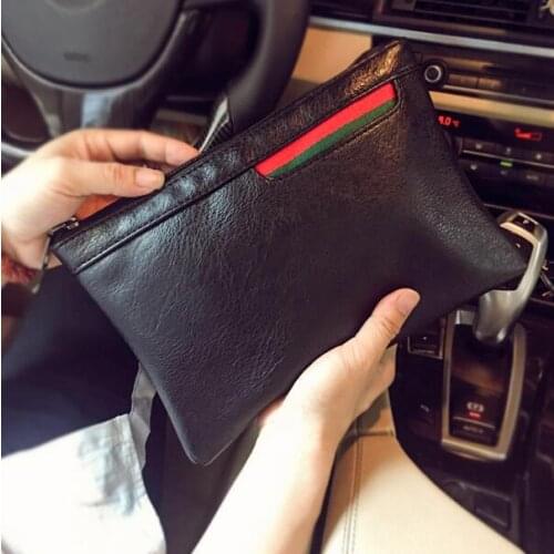 Mens Handbag Korea Style Clutch Envelope Handbag Casual Purse Bag Simple design casual bag Free Shipping