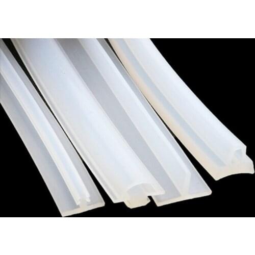 T Shape Silicone Rubber Strip Photovoltaic Power Station Sealing T Bar Waterproof Heat Resist Transparent