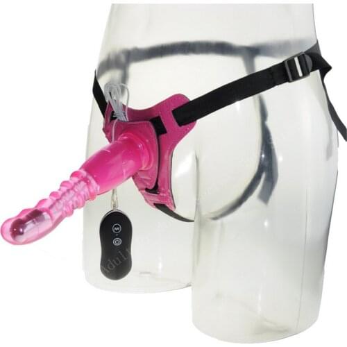 8 Inches 10 Speed G Spot Vibrator Strap On Dildo Control Vibration Harness Sex Toys For Couple Flexible Penis Products Lesbian