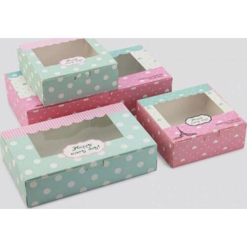 Carton Kraft Paper candy Box small kraft cardboard paper packaging box Craft Gift Packaging box with pvc window LX1870