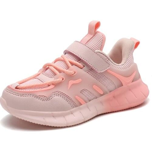 Sport Children Casual Shoes For Girls Sneakers Boys Shoes Kids Sneakers Breathable Mesh Running Footwear Fashion Rubber Pink
