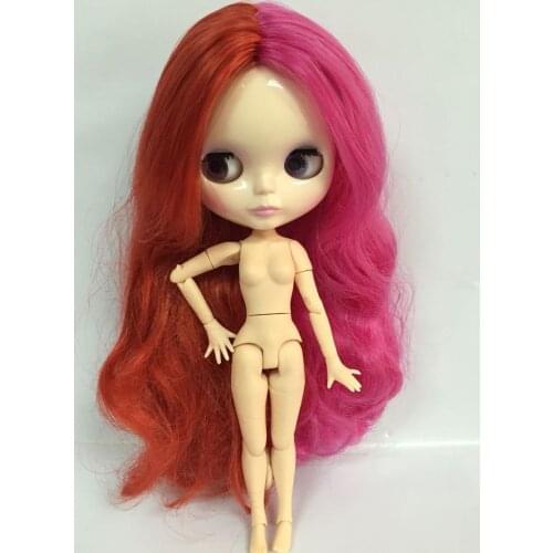 Free shipping cost Mixed Hair joint body Nude Blyth Doll,Factory doll ,Suitable For DIY Change BJD Toy For Girls