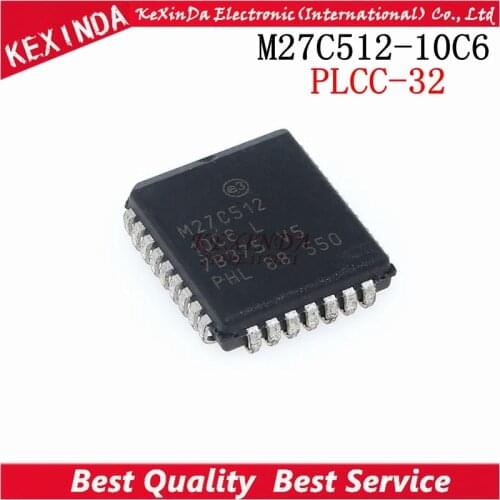 M27C512-10C6 27C512 M27C512 PLCC32 IC 5pcs/lot Free Shipping