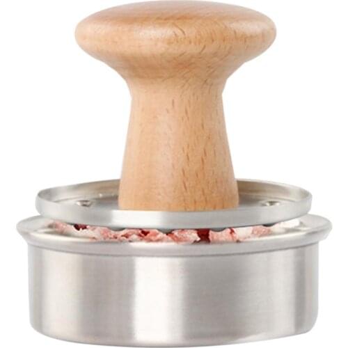 Kapmore 1pc Hamburger Patty Maker Stainless Steel Mini Burger Press Meat Press For Kitchen Meat Tool Accessories