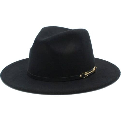 Fashion Mens Womens Wool Felt Fedora Hat Gangsters Traditional Godfather Mafia Caps Size 56-58CM