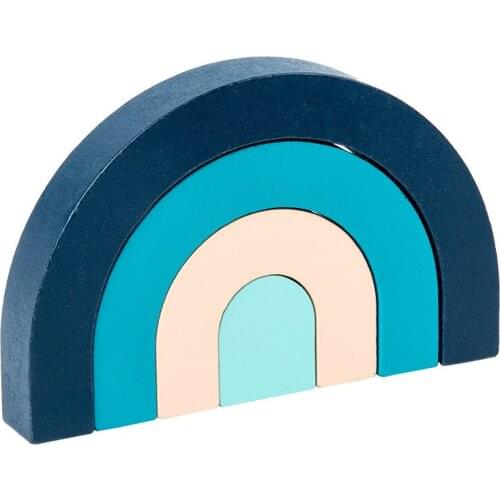 New Baby Building Block Toys Lovely Semicircular Arch Bridge Ornaments Colorful Shape Curved Board Baby Jenga Full Of Fun
