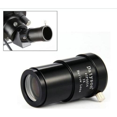Datyson Full Metal 2x Barlow Lens 1.25''(31.7mm) 2 Times Magnification Astronomical Telescope Eyepiece