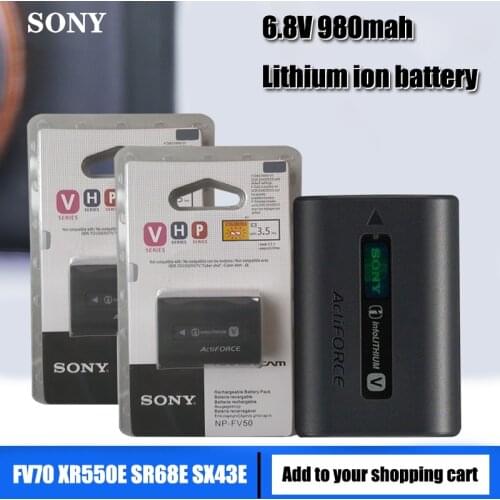 Original Sony NP-FV50 Camera battery pack NP FV50 HDR XR550E XR350E CX550E CX350E CX150E DCR SR68E SX83E SX63E SX43E CX230 XR260