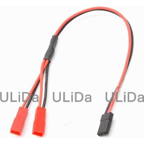 JR Plug to JST 1 to 2 RC Dual Battery Extension Parallel Cable Adapter Rc Car