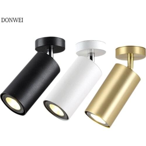 Adjustable LED Celing wall lights GU10 black and white Modern Style Wall Sconce Lamp For KTV Bar Living Room Coffee shop Decor