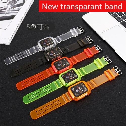 Newest for iwatch se Strap Silicone For Apple Watch band series 6 5 transparant Bracelet 38mm 42mm 40mm 44mm