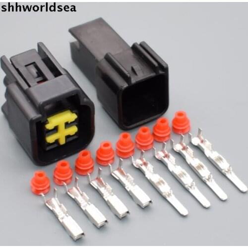 Shhworldsea 5/30/100sets 2.3mm male female housing plug FWY-C-4F-B waterproof electrical plug connector 12444-5504-2