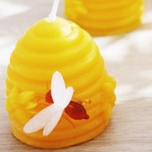 3D Bee Honeycomb Candle Silicone Mold Beehive Homemade Beeswax Soap Mould Crayon Wax Melt Hives Making