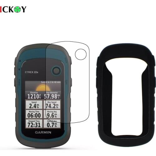 Silicon Protect Case Skin + Screen Protector Shield Film for Hiking Handheld GPS Garmin eTrex 20x 22x 30x 32x Accessories