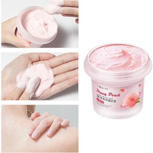 Sweet Peach Gentle Body Scrub Arbutin Improve Roughness Moisturizing Exfoliation Shrink PoresAnti Acne Exfoliating Scrub