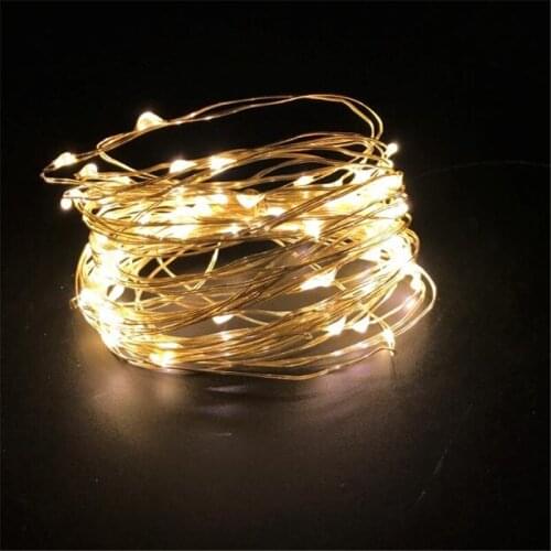 10M 33FT 100 led Solar Outdoor Led Copper Wire String Lights Christmas Festival Wedding Party Garland Decoration Fairy Lights