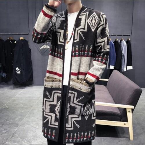 New Mens windbreaker casual jacket men spring and autumn long Outerwear handsome trend coat thin cloak male tide loose coat