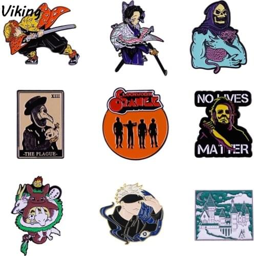 G1764 Anime Brooches Cartoon Funny Enamel Pin For Women Men Backpack Pins Personality Metal brooch Gift