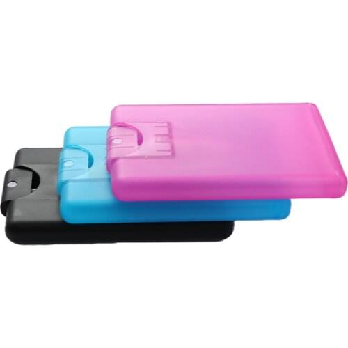 1PC Portable 20ml Perfume Bottle Card Shape Mini Sprayer Refillable Perfume Atomizer Travel Size 8.5*5.5cm Black Blue Pink