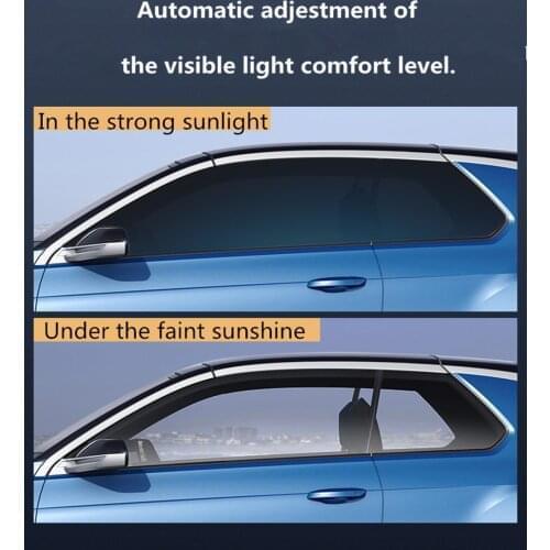 100% SUNICE 0.9x1.5m Auto Car Window Tint Photochromic Film for Car Front Windshield Window Roll Film Car Styling Glass Tint