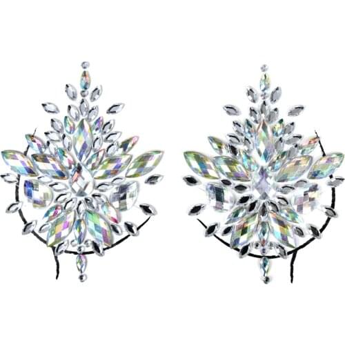 Crystal Bra Stickers Women Bra Breast Pasties Adhesive Stickers Accessories 18.5*13cm