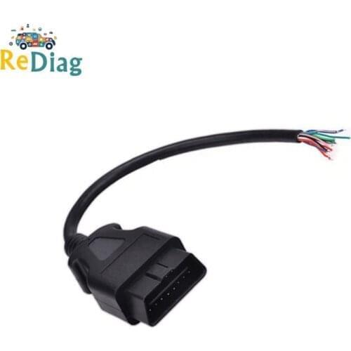 20pcs/lot OBD2 OBDII OBD 2 16 Pin Male Extension Opening Cable Car Diagnostic Interface Connector Plug Adapter Open Cable