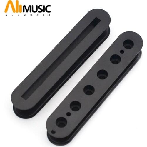 20PCS Mini Guitar Pickup Bobbin 65x12.3x9.8mm 6 Hole Screw Style/One line Style Guitar Bobbin Black