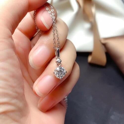 2020 new pouring moissanite necklace women silver necklace jewelry 925 sterling silver gold plated girl birthday gift