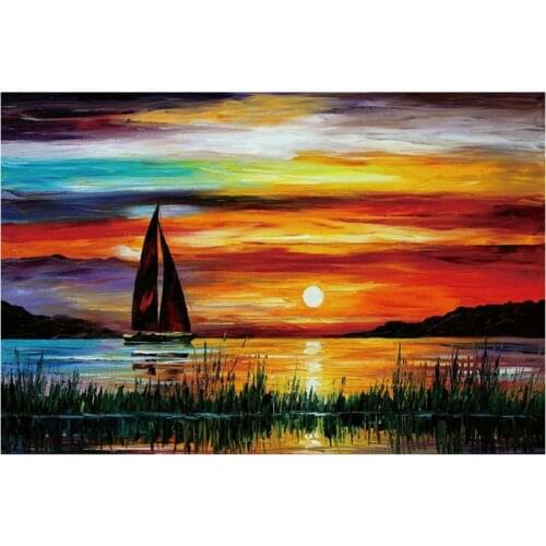 5D DIY Diamond Painting cross stitch ferry rhinestone diamond embroidery landscape room decoration diamond mosaic Picture