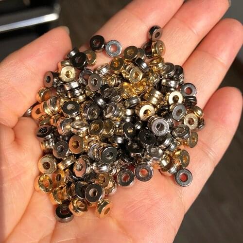 6*2mm CCB Plastic Big Hole Bead Wheel Round Loose Spacer Rondelle Beads For Jewelry Making DIY Bracelet Necklace Accessories