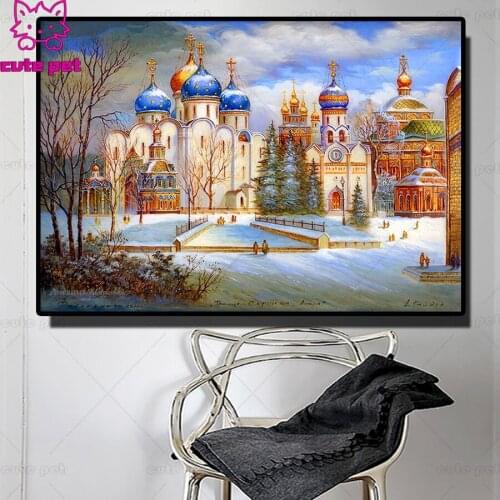 DIY 5D resin square diamond painting St. Petersburg cross stitch diamond embroidery landscape rhinestone mosaic Needlework decor