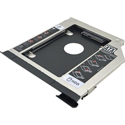 Aluminum 2nd HDD Caddy 9.5mm SATA 3.0 2.5"HDD Case Enclosure For Dell Latitude E6320 E6420 E6520 E6330 E6430 E6530 DVD Optibay
