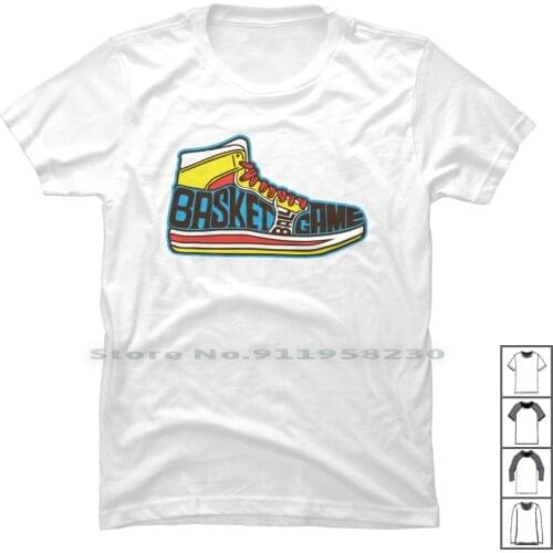 Basketball Sneaker T Shirt 100% Cotton Sneaker Cartoon Basket Movie Comic Tage Game Ball Nea Age Ask Ny