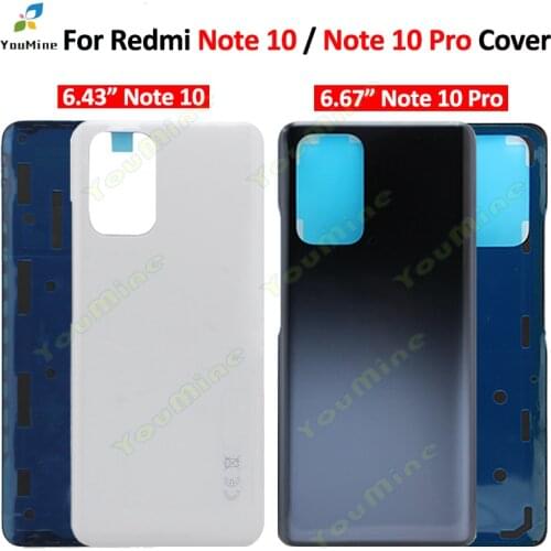 For Xiaomi Redmi Note 10 Back Cover Battery Housing Back Case Assembly For Redmi Note 10 Pro Note10 Battery Cover