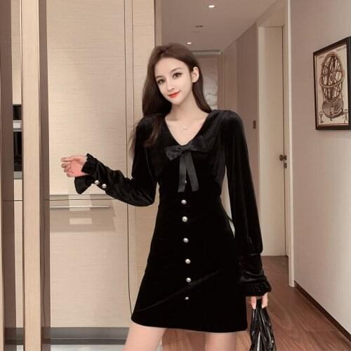 Ff2640 2019 new autumn winter Lady fashion casual sexy women Dress female party Dress long sleeve dress womens dress