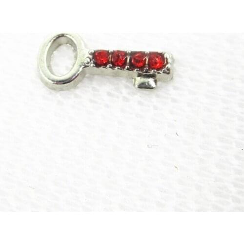 Hot Selling 20pcs/lot Crystal Key Floating Charms Living Glass Memory Lockets Floating Charms DIY Jewelry Accessory