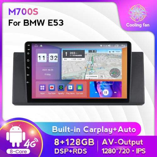 HD Android 10.0 GPS Navi 9" Full Touch Car DVD Multimedia for BMW E53 X5 E39 5 97-06 with Wifi 4G BT RDS Radio Can bus DVR